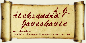 Aleksandra Jovešković vizit kartica